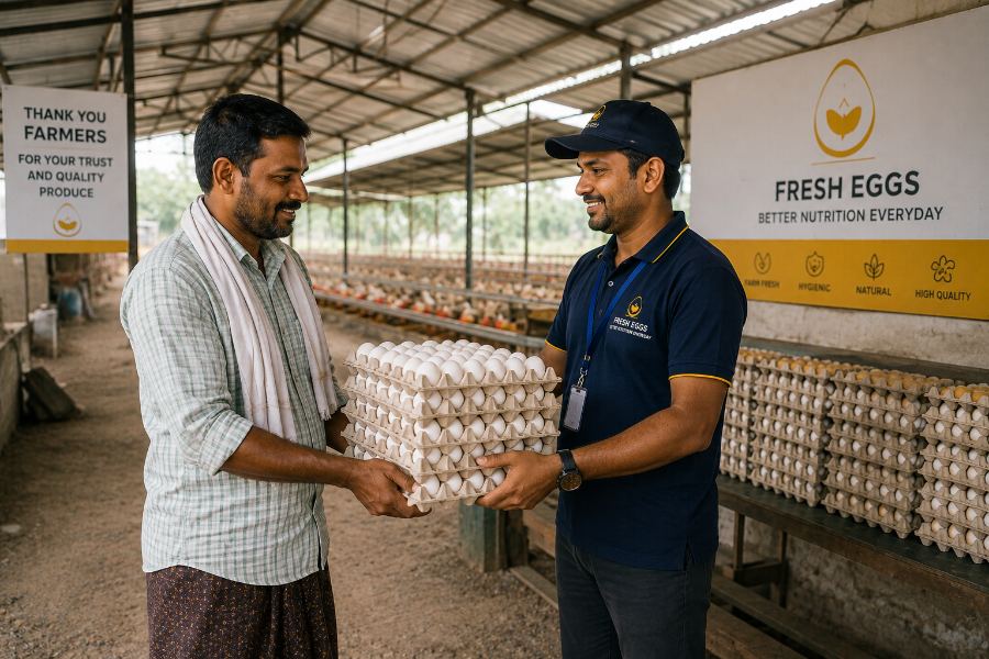 Layer farm partner supplying Nilkamal Global Egg