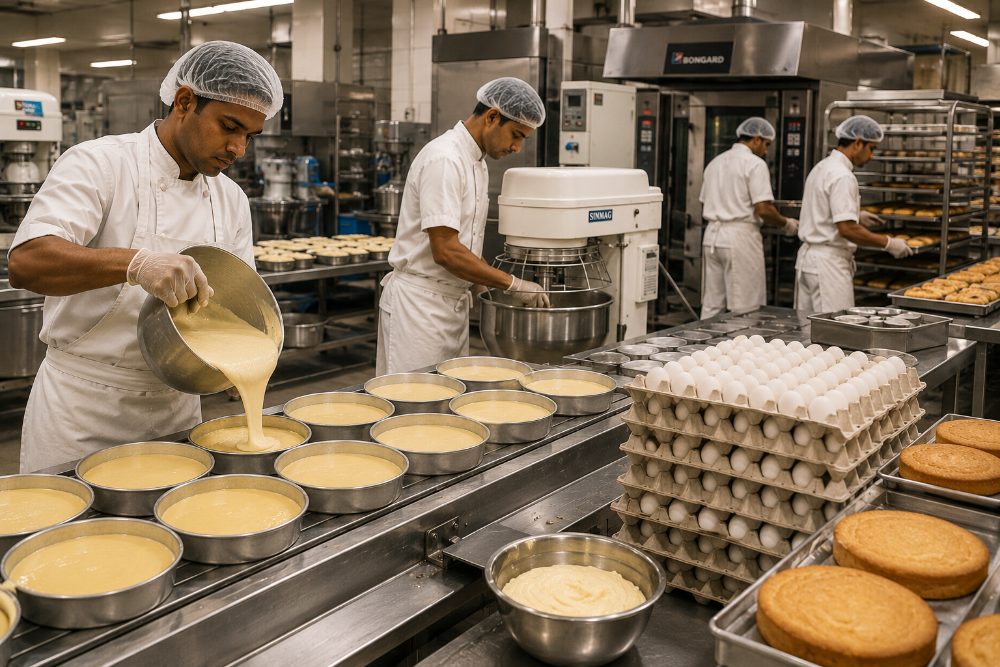 Commercial bakery production line