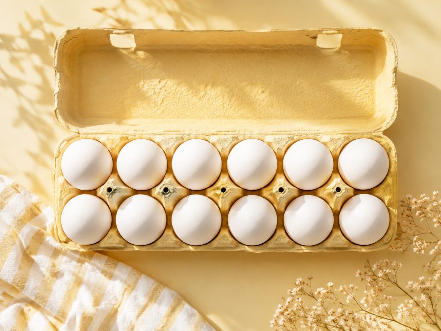 Egg trays and master cartons packed for export